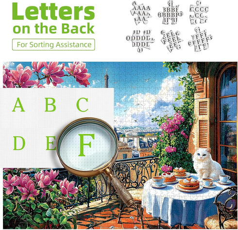 1000 27.5" 19.7" Spring Paris Piece Puzzles for Adults Clearance, Impossible Challenge Art Jigsaw Puzzle, for Gifts