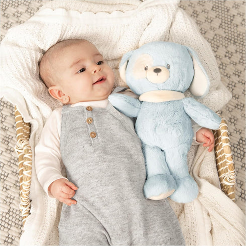 GUND Baby Sustainable Puppy Plush, 13” Stuffed Animal Made from Recycled Materials, Blue/Cream