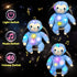12.5'' Hopearl LED Musical Plush Sloth Light up Stuffed Animal Three Toed Sloth Floppy Night Lights Glow in The Dark