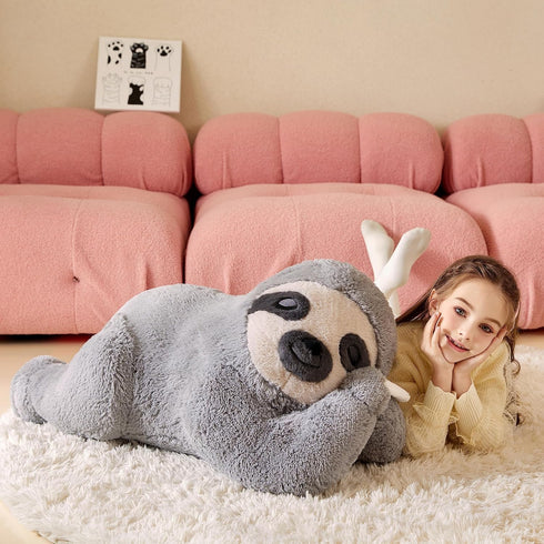 Giant Sloth Stuffed Animal Plush Toy, Jumbo 30" Cute Big Size Fluffy Plushie for Kids' Birthday Gifts