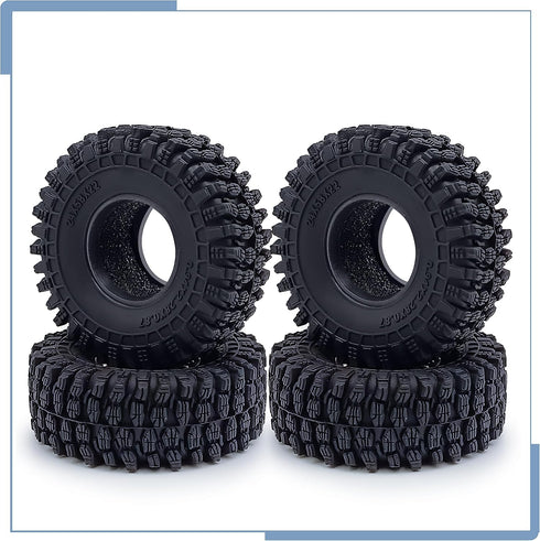 4PCS Soft Rubber 1.0" Wheel Tires Foam Insert 58MM for 1/18 TRX4M Upgrades 1/24 SCX24