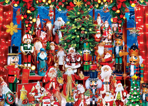 Masterpieces 500 Piece Glitter Christmas Jigsaw Puzzle - Holiday Festivities, 15"x21"