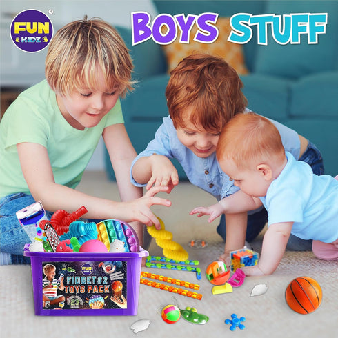 Pack 4-12, 5-7 Fidget Box for Boys Girls FunKidz Fidget Toys for Kids Autistic Sensory Mystery Birthday Gifts