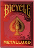 Bicycle Metalluxe Red Playing Cards - Premium Metal Foil Finish, Poker Size