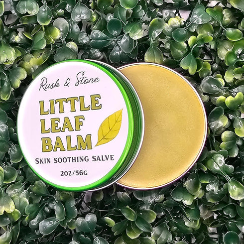 Rusk & Stone Little Leaf Green Salve Gentle herbal balm for dry, irritated, and sensitive
