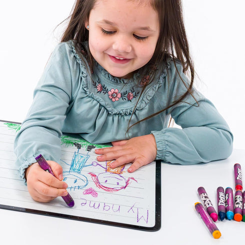 Rectangle Crayon Board | The Only Dry-Erase Lap Board for Visual & Hand Development | Crayons, Not Markers | Infant