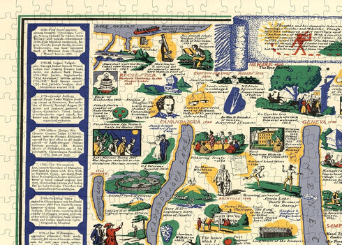 1000 Piece Adult Jigsaw Puzzle | 1962 | Finger Lakes Region of Central New York | Handmade Puzzle Game