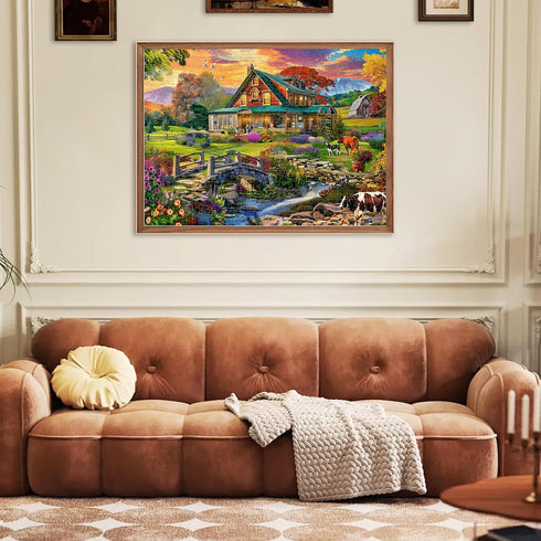 500 Pieces Country Life Jigsaw Puzzle for Adults - Interlock Perfectly, No Dust, Challenging Home Decor