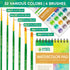 Norberg & Linden Watercolor Paint Set - 36 Premium Paints, 12 Page Pad, 6 Brushes, Palette, Art Supplies