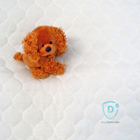 Organic Cotton Quilted Pack 'n Play Size Fitted Mattress Pad Cover, Natural