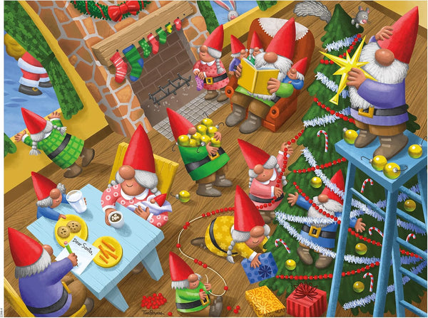 Ceaco - Holiday - Christmas Time Gnomes - 300 Piece Jigsaw Puzzle for Christmas