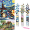 234-Piece Mini Puzzles for Adults & Kids, 3 Pack Small Puzzles, 6" x 4" Starry Night, Astronaut, Dusk Village, Theo