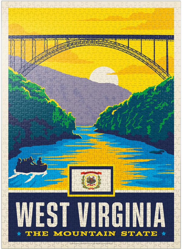 MyPuzzle West Virginia: The Mountain State - Premium 1000 Piece Jigsaw Puzzle for Adults