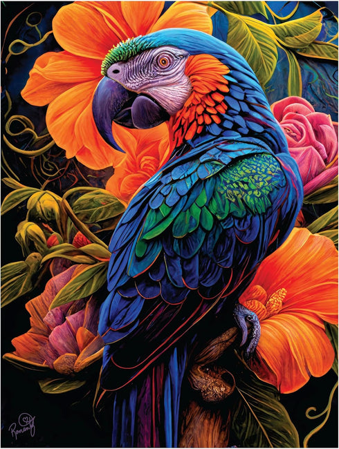 550 Piece Puzzle for Adults - AMAZONIA II RomantzArt Bird Jigsaw 24X18 by KI Puzzles