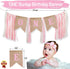 1st Birthday Girl Decorations WITH Crown - 1 Year Old Baby First Birthday Decorations - Princess Theme Cake Smash Party
