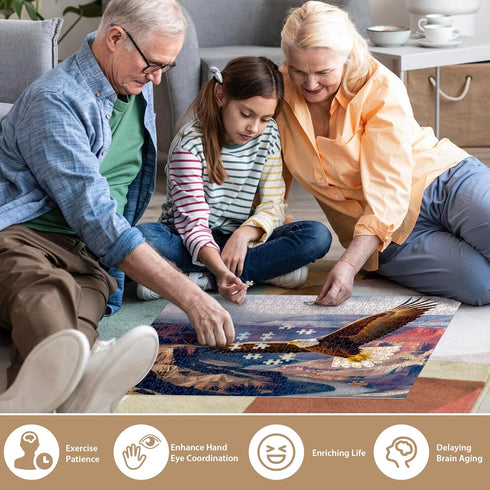 Jigsaw Puzzles for Adults 500 Pieces Eagle Puzzles for Kids Teens Elderly Home Decor Family Fun
