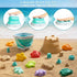 Set 17 Set) Sawaruita Beach Toys for Kids - Sand Toys Includes Collapsible Bucket Shovel and Mesh Bag PCS, Toddlers