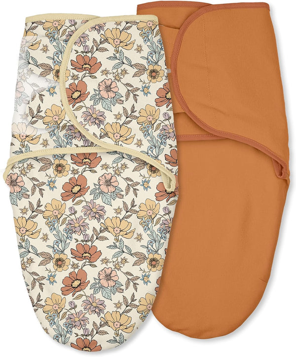 Baby Swaddles for Newborn Organic Cotton,Soft & Snug Newborn Velcro Swaddle 0-3