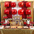 Balloons,22Inch 4D 6Pcs Red Cube Foil Square Foil Balloons Building Block Balloons for Birthday Anniversary Baby Shower