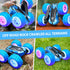KKONES Remote Control Car, 2.4GHz Electric Race Stunt Car, Double Sided 360° Rolling Rotation, LED Headlights