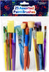Artlicious Foam Brushes Wood Handle Brush Set for Craft, Watercolor, Oil, Gouache, Face Art, Miniature Detailing