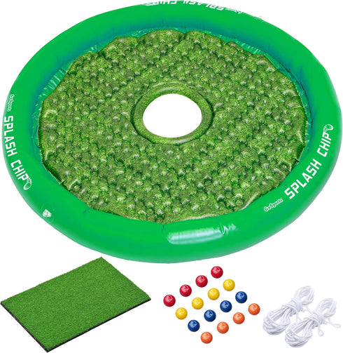 GoSports Splash Chip Floating Golf Game, Includes Chipping Target, 16 Foam Golf Balls, Chipping Mat and Ropes