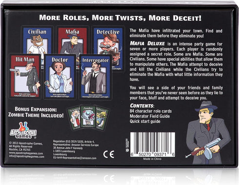 Apostrophe Games Mafia The Party Game Deluxe Edition – Lying, Bluffing, Deceit Card Game for Adults and Teens