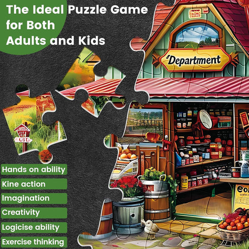 WSCXSC 300 20.5 15IN Piece Jigsaw Puzzle for Adults Large Piece Shop Puzzle Recycled Cardboard Paper Puzzles Coolest
