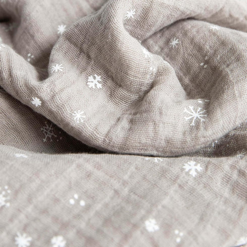 100% 47" 47" Little Unicorn Snow Flurries Cotton Muslin Swaddle Blanket | Single | Cotton | Super Soft | Newborns