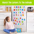 Large Magnetic Letters and Animals, Educational Learning Tool for Kids, 52 Pieces Magnets with Colorful Alphabet Letters