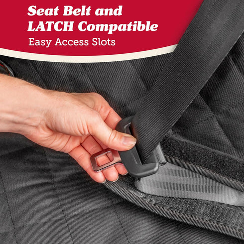 Lusso Gear Car Seat Protector for Baby Car Seat, Waterproof Thick Padding for Fabric or Leather Seats (Black)