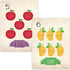 Counting 1-10, Children Inspire Design Nursery Decor, Fruits Cards, Number Flash Cards Kid's Decor, Eco-Friendly Print