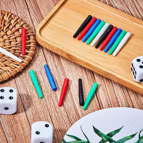 60 Pieces Plastic Cribbage Pegs, Tapered Board Pegs Replacement for Cribbage Traditional Board Game