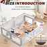 71x59 Baby Play Mats for Floor, Playpen Mat for Babies, Extra Thicker & Soft Floor Crawling Mat, Foldable Non-Slip