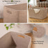 75L 22x17x12 OIAHOMY Large Woven Cotton Rope Storage Basket with Handle for Organizing Blanket and Toys for Living