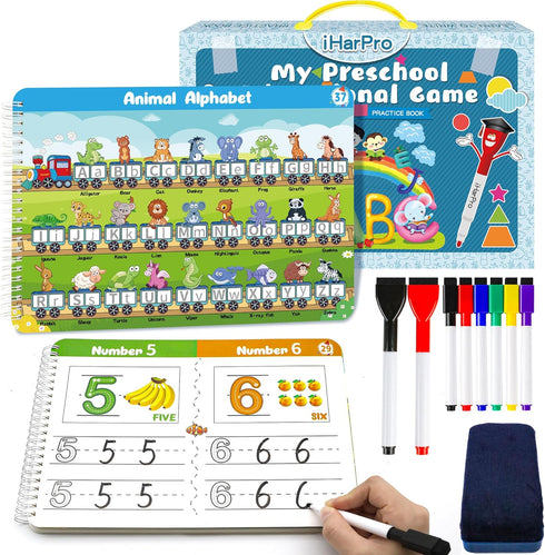 Handwriting Practice Tracing Books for Kids Ages 3-5, Montessori Preschool Learning Activity,
