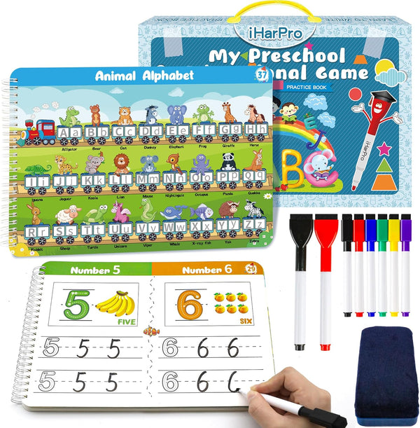 Handwriting Practice Tracing Books for Kids Ages 3-5, Montessori Preschool Learning Activity,