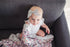Copper Pearl Large Floral Morgan Knit Baby Swaddle Blanket