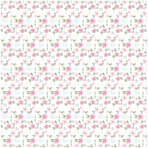 Stephen Joseph Muslin Swaddle Blanket for Newborns, 100% Cotton Baby Wrap, 47 x 47 inches, Flower