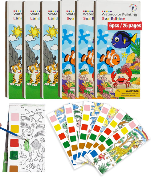 Paint with Water Books for Kids - Land & Sea Animal Editions