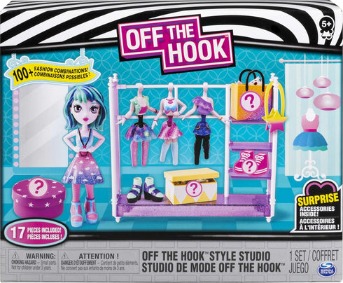 Off the Hook Style Studio Fashion Fun Playset with 4-inch Small Doll, Fashions and Accessories for Girls 5+