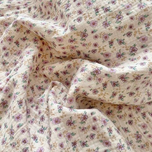 1 14"x20", BuLuTu Purple Floral Muslin Cotton Toddler Pillowcases with Ruffles, pc, Oeko-TEX Certified Gauze Muslin