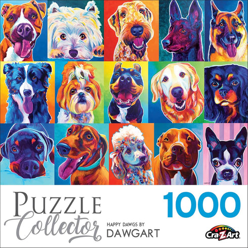 RoseArt - Puzzle Collector - Happy Dawgs, 1000 Piece Jigsaw Puzzle