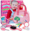 Toddler Play Purse for Kids with Accessories, Pretend Makeup, Keys, Smartphone, Dress Up Toy Purse
