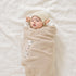 100% 40"x30" LAWKUL Baby Blanket Traceable Cotton Knit Receiving Blankets Infant Swaddle for Newbron Boy Girls Beige