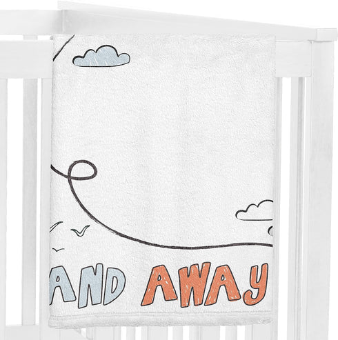 Sweet Jojo Designs Vintage Airplane Boy Milestone Blanket Monthly Newborn First Year Growth Mat Baby Shower Memory