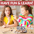 DANCING BEAR Fossil Dig Kit, Excavate 15 Prehistoric Fossils including Real Dinosaur Bones for Kids