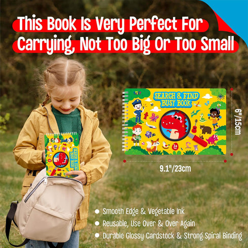 30 3, 4, 5, 6 SpriteGru Search & Find Book, Dry Erase Activities Game Pad, Reusable & Erasable Montessori Learning Toy