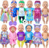 WONDOLL 12 Sets 14-16-Inch-Baby-Doll-Clothes-Outfits Dress Headbands Accessories Compatible with 43cm New Born-Baby-Doll,