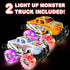 ArtCreativity Light Up Monster Truck Set - 2, 6 Inch Trucks with Flashing LED Tires, Best Gift for Kids
